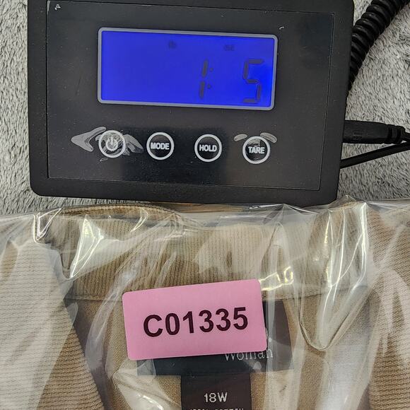 Vintage 90s Style&Co Woman Jeans Size 18W Tan Cotton Button Front Utility Casual - Picture 7 of 7